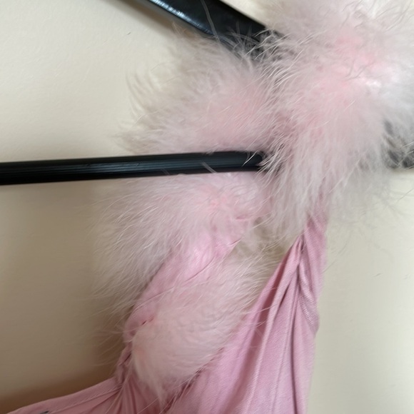 Sleeper Pink voulez vous dancer feather slip dress - Picture 7 of 9